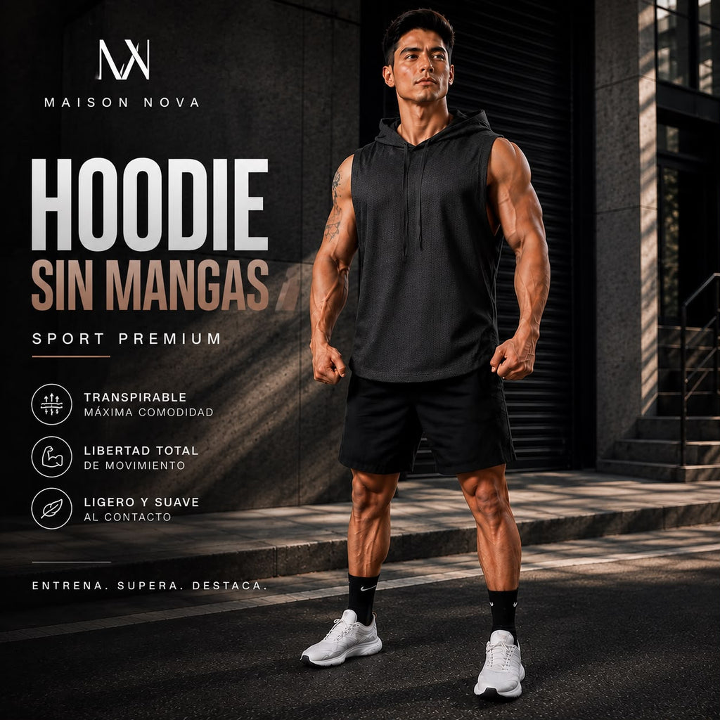 Sudadera Sin Mangas con Capucha para Hombre | Urban Sport – Maison Nova.