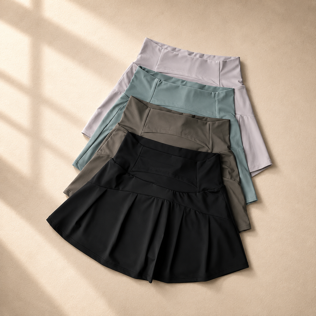 Falda Short Deportiva de Cintura Alta para Mujer | Secado Rápido para Tenis, Pádel, Golf y Fitness.