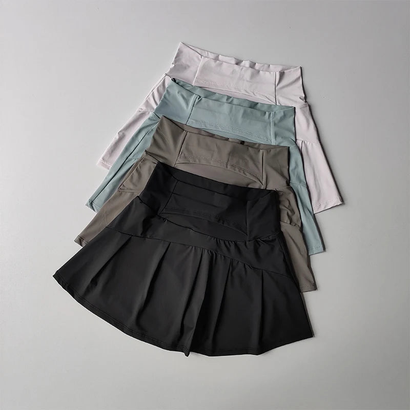 Falda Short Deportiva de Cintura Alta para Mujer | Secado Rápido para Tenis, Pádel, Golf y Fitness.