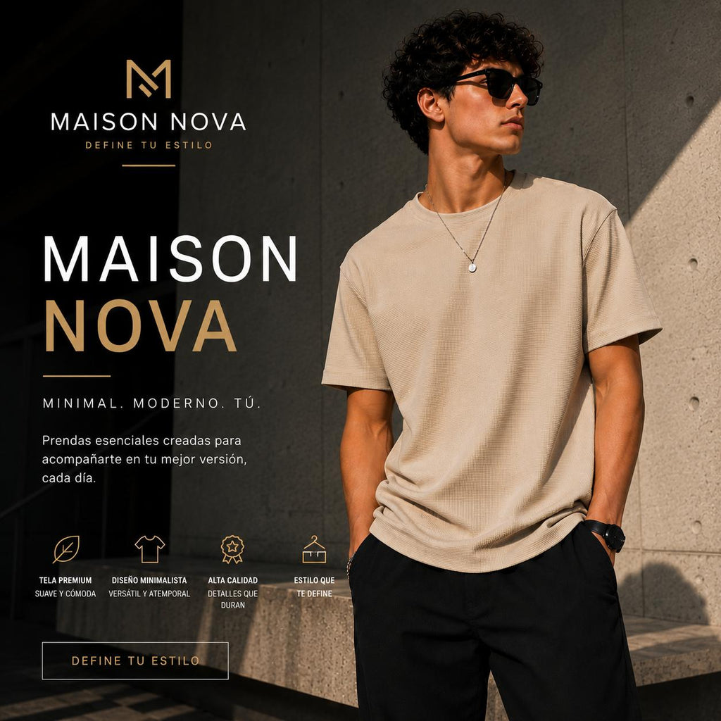 Playera Texturizada Premium para Hombre | Maison Nova.